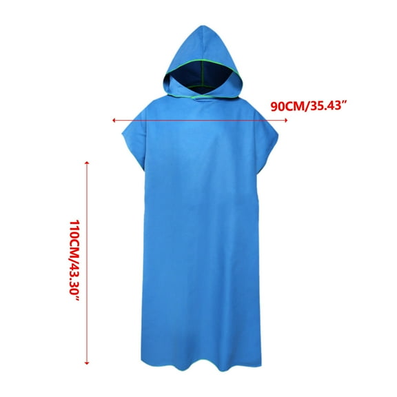 Surf Beach Cape, Loose Knit Cotton Hooded Changing Robe, Microfiber Bathroom Changing Beach Towel, Hooded Pool Robe for Public, Travel