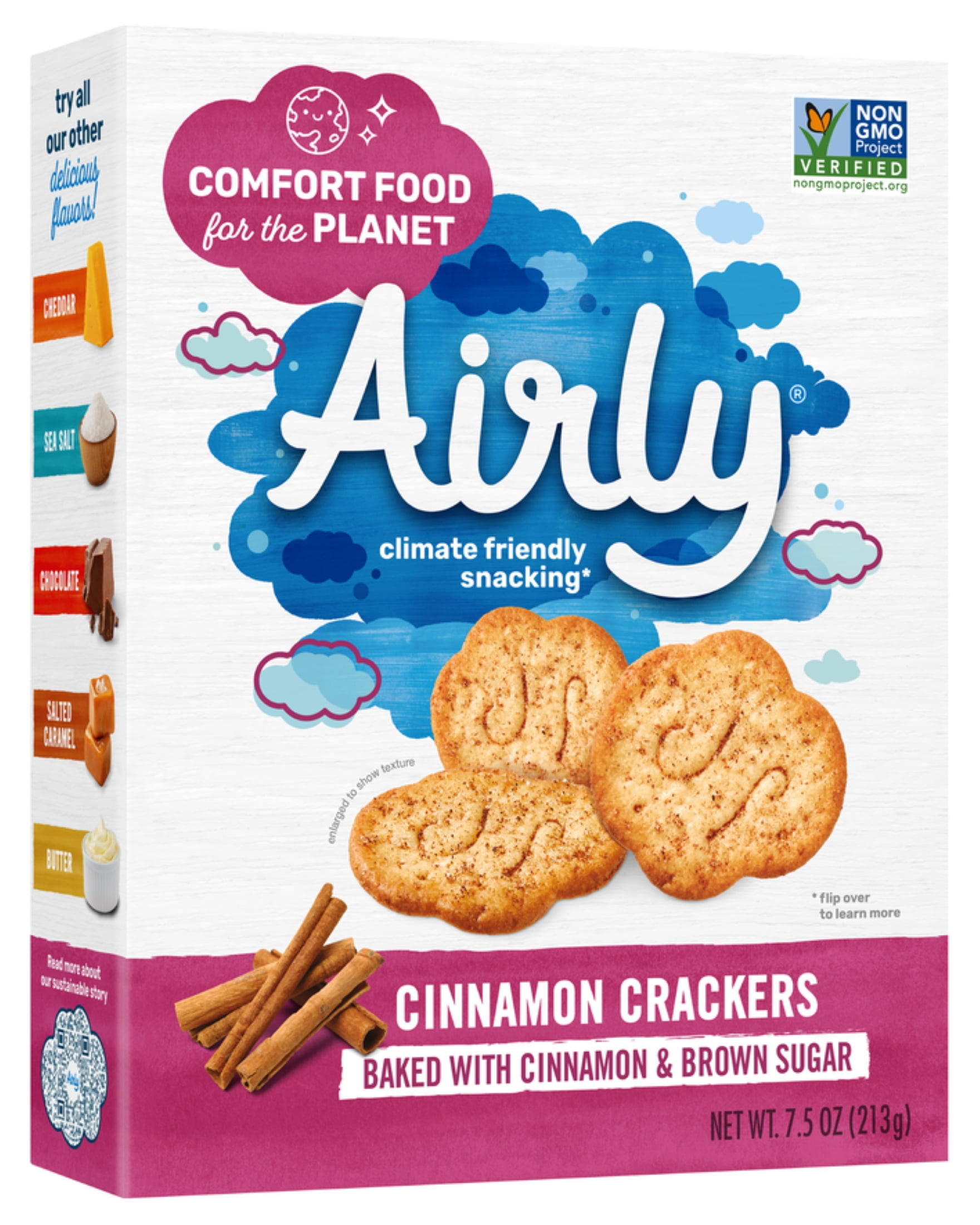 Airly Crackers, Cinnamon, 7.5 oz or 213g