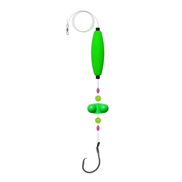 WFDC Catfish Rig Catfish Rigs,1 Packs Catfish Rattle Floater Strange Cat Fish Rig,Catfish Float Rigs Circle Hook,Rigs for Catfish Fishing 6/0 Circle Hooks,Catfishing Tackle,Green-6/0-1PCS