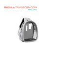thumbnail image 1 of Mochila Backpack Domo Gato Perro Chico Bolsa Transportadora gris 31 cm x 29 cm x 24 cm Poli Pets PP-MTPGBK, 1 of 7