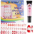 thumbnail image 1 of Press on Nails EBANKU Kids Red Heart 78 piezas +8 años, 1 of 7