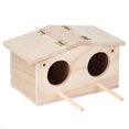 Oenbopo Wooden Pet Bird Nests House Breeding Box Cage Birdhouse