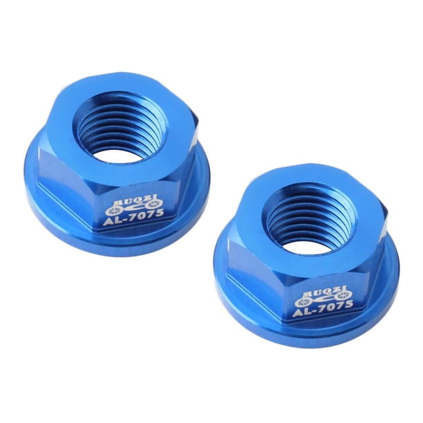 Tuercas de Bujes de Bicicleta Sunnimix Paquete de 2 M8 Eje Trasero Azul
