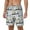 White, variant on Lion Hippo Elephant On The Car pattern Mens Swim Trunks with Compression Liner Stretch Beach Shorts Quick Dry with Zipper Pockets No-Chafing Board Shorts-Small