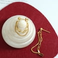 thumbnail image 3 of Tassel Double Chain Earrings, Titanium Steel Women's Chain Stud Earrings, Chain Earrings Gold, 3 of 4