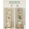 thumbnail image 3 of Ladder Shelf,  Freestanding Corner Storage Shelve, 5-Tier White Gold, 3 of 5