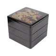 thumbnail image 2 of Fiambrera para Sushi, caja de 3 niveles para servir aperitivos de negocios, contenedor de comida para fiestas, almacenamiento de alimentos, Almuerzo sin bandeja base BLESIY Estuche Bento Japonés, 2 of 8