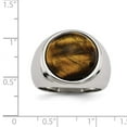 thumbnail image 6 of Chisel  Stainless Steel Polished Tiger's Eye Ring, 6 of 7