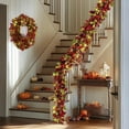 thumbnail image 5 of Fall Tinsels Garland Metallic Hanging Garland, Shiny Thanksgiving Party Decoration for Fireplace Door Wall Stairs Windows, Durable Reusable Fall Garland for Holiday Home Decor, 5 of 7