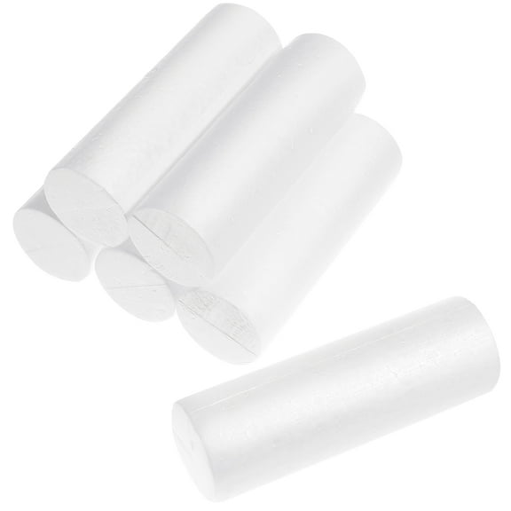 IMIKEYA 6Pcs White Foam Cylinder Craft Material for Custom Holiday Party Table Centerpieces