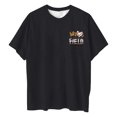 thumbnail image 4 of Fiudx Ofertas y Liquidaciones Camiseta de Manga Corta con Cuello Redondo y Estampado Informal con Estampado Frontal y Trasero de Béisbol para Mujer, 4 of 5