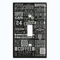 thumbnail image 2 of Metal Light Switch Wall Plate Outlet Cover (Coffee Shop Cafe Restaurant Sign Black White - Single Toggle), 2 of 2