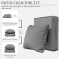 thumbnail image 5 of Kimunuk Outdoor Seat Cushion Set, 19" X 19" X 4" Water-Resistant & Fade-Resistant Patio Furniture Replacement Cushions with Handle and Straps for Sofa Chair, Ligth Grey, 5 of 7