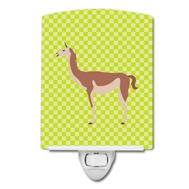 Caroline's Treasures BB7747CNL Guanaco Green Ceramic Night Light, 6x4x3", multicolor