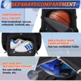 thumbnail image 2 of Mochila de baloncesto RAINSMORE de 45 litros con soporte para pelota y kit para zapatos, 2 of 8