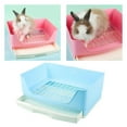 thumbnail image 1 of Large Rabbit Toilet Box Trainer Potty Corner Tray Litter with Drawer Pet Pan For Blue, 1 of 6