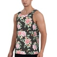 thumbnail image 2 of Haiem Rose Flowers Men Workout Tank Top Gym Bodybuilding Sleeveless Muscle T Shirts Athletic Tank Breathable Workout Shirt-3X-Large, 2 of 9