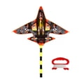 thumbnail image 1 of Kite Avión Forma Portátil Individual Línea Al Aire Libre Cometas Volando Niños Adultos Juguete Vidrio Acero Acero Poliéster Tela Mosca Juguetes Gris 1.4x2m Noticed FN009788-06, 1 of 7