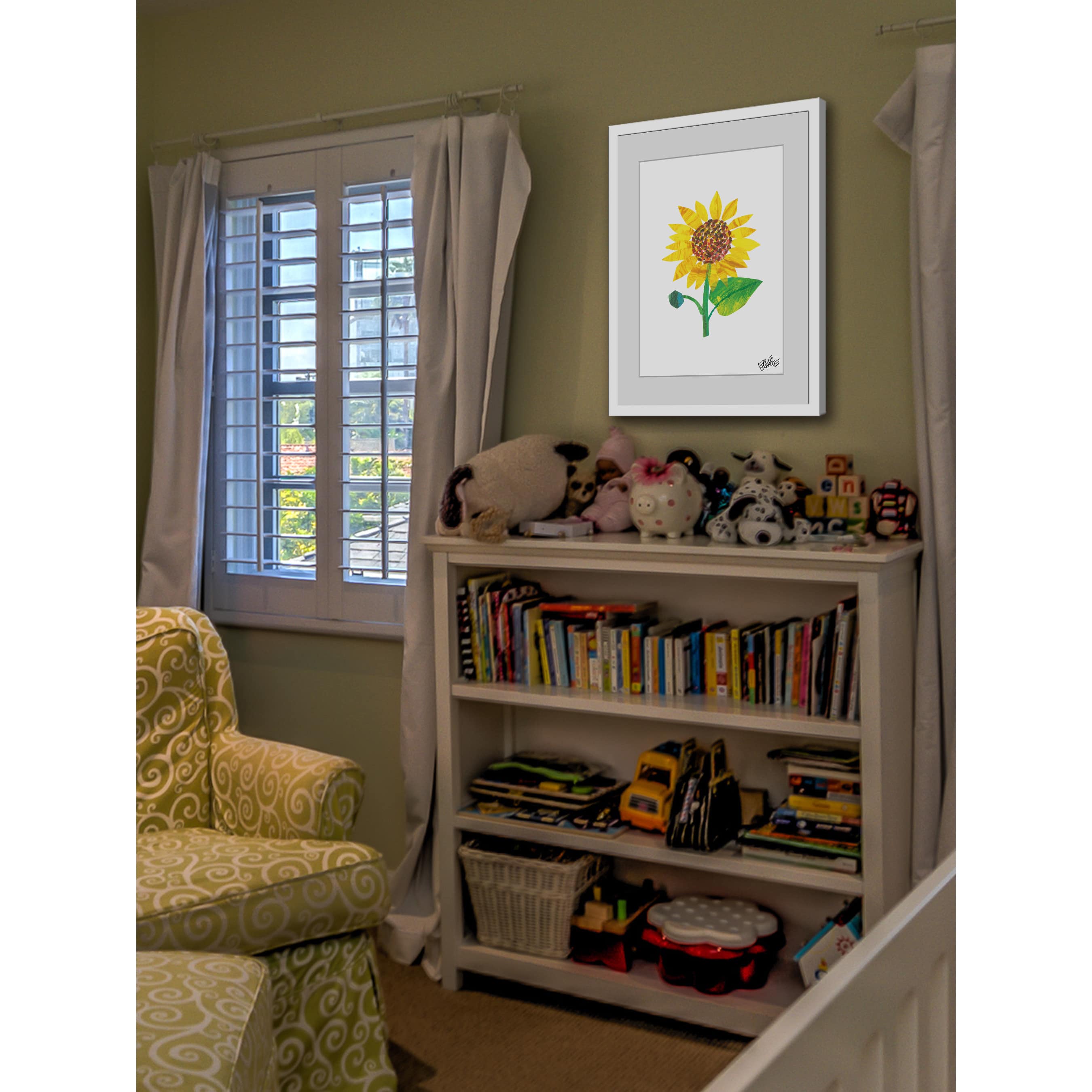 Eric Carle Yellow Sunflower Framed Art Print