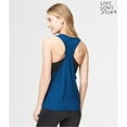 thumbnail image 2 of Aeropostale Womens Printed Racerback Tank Top, Blue, Juniors, Medium, 2 of 2