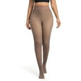 thumbnail image 6 of jinghuiyue Women Fleece Lined Tights Fake Translucent Warm Pantyhose Opaque Thick Stocking Leggings XL, 6 of 7