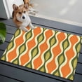 thumbnail image 4 of Orange Green Geometric Large Area Rugs for Bedroom Living Room, Soft Non Slip Carpet Bedside Rug, Abstract Moire Contemporary Rectangular Floor Cover Kitchen Accent Rug 2'x3' for Dining Room/Office, 4 of 9