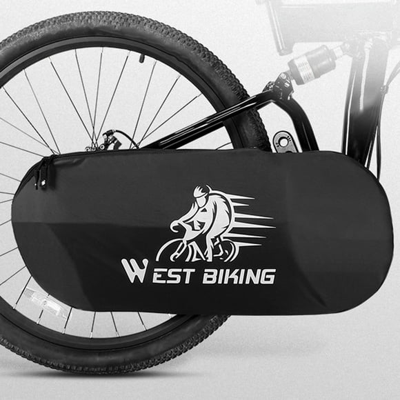 Neinkie Bike Chain Guard Fast Installation Universal Tear Resistant Reflective Three-point Fixing Cycling Accessory Polyester Road Bicycle Chain Wheel Sprocket Cover for Outdoor