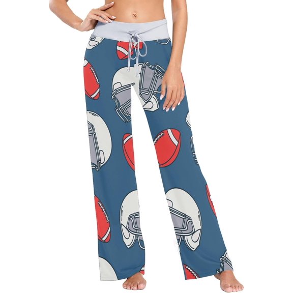 GZHJMY Women's Pajama Pants Rugby Pattern Comfy Stretch Sleepwear Essentials womens Lightweight Lounge Terry Pajama Pant, X-Small