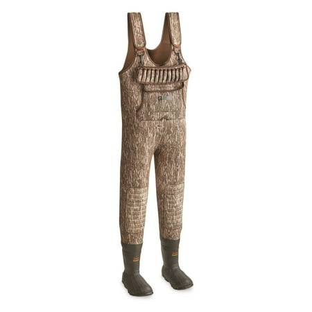 Guide Gear Men s Extreme Insulated Chest Waders 2 000 Gram Stout Sizes Mossy Oak Bottomland 12D (Medium)