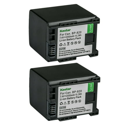 Kastar 2-Pack Battery Replacement for Canon BP-820 BP820 Battery Canon CG-800 CG800 Charger Canon VIXIA HF G60 VIXIA GX10 XA11 XA15 XA20 XA25 XA30 XA35 XA40 XA45 XA50 XA55 HFG21 HFG30 HFG40 HFG5