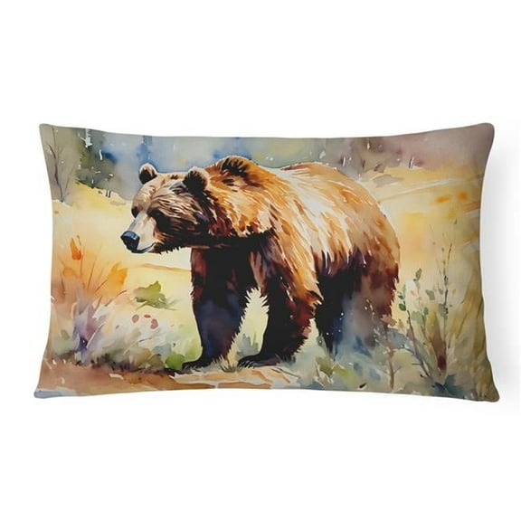 3 x 16 x 12 in. Grizzly Bear Throw Pillow