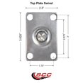 thumbnail image 4 of Polyurethane Swivel Top Plate Caster Set of 4 with 4 Inch Black Wheels - Includes 2 Swivel with Total Locking Brakes and 2 Swivel - 1400 lbs. Total Capacity - Service Caster Brand, 4 of 4
