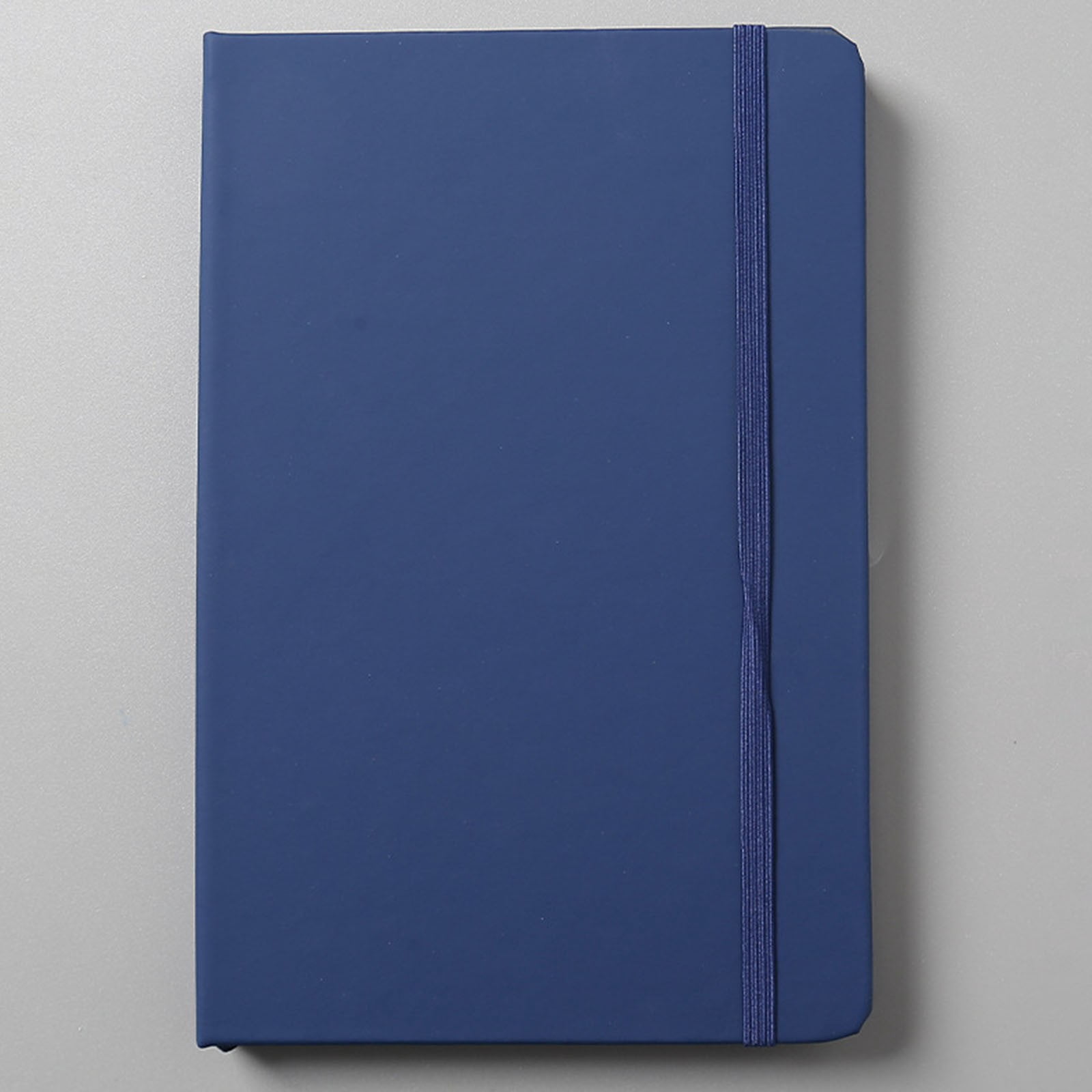 VKLU A5 Professional Notebook, Premium Soft Leather Writing Journal with Elastic Closure, 180° Flat-Lay Lined Diary for Daily Planning & Task Tracking, Classic Blue