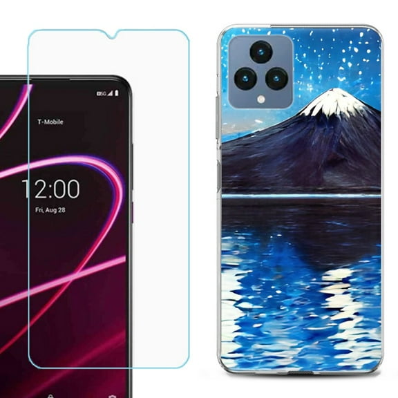 OneToughShield ® for T-Mobile Revvl 6x 5G Shockproof Phone Case, with Tempered Glass Screen Protector - Starry Night Fuji
