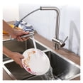 thumbnail image 4 of Brushed Nickel Kitchen Faucet, Cold Hot Water Mixer Crane Tap, Sprayer Stream Rotation Sink Tapware Wash For Kitchen Pull Out ,Versatile Features, 4 of 7