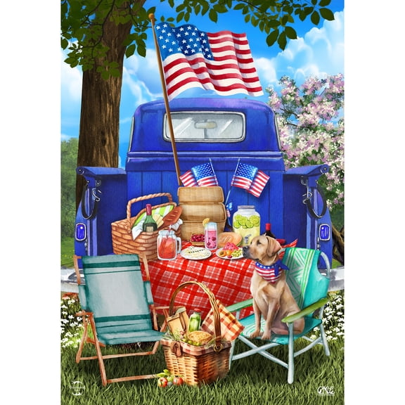 Briarwood Lane Summer Garden Flag 12x18 For Outdoor All American Picnic For Summer Garden Flag Flags For Outside