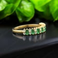 thumbnail image 4 of SHREENATHJEWELRY 6x4MM / 2.5Ct Emerald Bridal Wedding Band Half Eternity Women Jewelry May birthstone Proposal Band Engagement Gift Band, 4 of 7