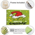 thumbnail image 2 of Classic Grinch Grinch in Chimney Holiday Canvas Prints Wall Art，Winter Scene Decor Wooden Framed for Living Room Bedroom Office 24×16 inch, 2 of 8