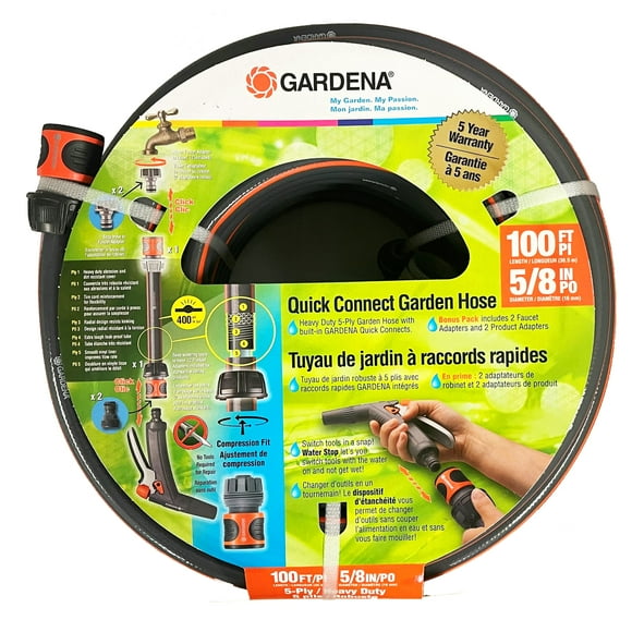 Gardena 39001 100-Foot 5/8-Inch Comfort Heavy-Duty Garden Hose