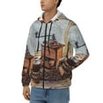 thumbnail image 3 of Vsdgher Oil Lamp Coffee Beans Mens Hoodies Zip Hoodie, Hoodies for Men, Zip-up Hooded Sweatshirt-, 3 of 5