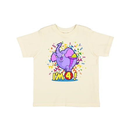 

Inktastic I m 4 Circus Elephant Gift Toddler Boy or Toddler Girl T-Shirt