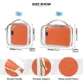 thumbnail image 4 of ALAZA Orange Background Clear Cosmetic Bag Makeup Bags 2 PCs Toiletry Case Waterproof Travel Organizer, 4 of 7
