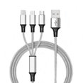 thumbnail image 5 of Multi USB cable, 3 in 1 universal charging cable nylon multiple charging cable Micro USB Type C for Android Galaxy S10 S9 S8 A5 J5, Huawei P30 P20, Honor, Oneplus, Sony, 1.2M 4 pieces, 5 of 5