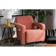 thumbnail image 7 of Baxton Studio Madian Modern and Contemporary Light Red Fabric Upholstered Armchair, 7 of 7
