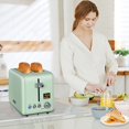 thumbnail image 4 of Toaster 2 Slice, Stainless Steel Bread Toaster with Colorful LCD Display, 7 Bread Shade Settings, 900W, Mint, 4 of 7