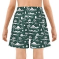 thumbnail image 5 of joogoo Green Palm Tree Sailboat Sun Pattern Boys Swim Trunks Beach Swimsuit Shorts Boxer 4T, 5 of 8