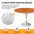 thumbnail image 2 of Elastic Fitted Round Tablecloth, Orange Waterproof Stretch Table Cover for 55"-60" Tables, Pure Orange Washable Outdoor Tablecloths for Patio, Picnic, Camping, 2 of 9