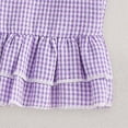 thumbnail image 6 of mgoYE Toddler Baby Boy Girl Pants Retro Elastic Waist Checkered Plaid Long Pants Casual Sweatpants Bottoms 9M-5T(Purple,9-12 Months), 6 of 7