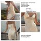 thumbnail image 5 of Vestido corto de satén con tirantes finos, cuello vuelto, espalda atada, mini vestido sin mangas de satén suave elegante Albaricoque M, 5 of 6