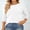 White, variant on QUALFORT Women’s 100% Cotton Pullover Sweater, Crew Neck Long Sleeve Lightweight Sweater for Women, Soft Classic Solid Color Knit Top